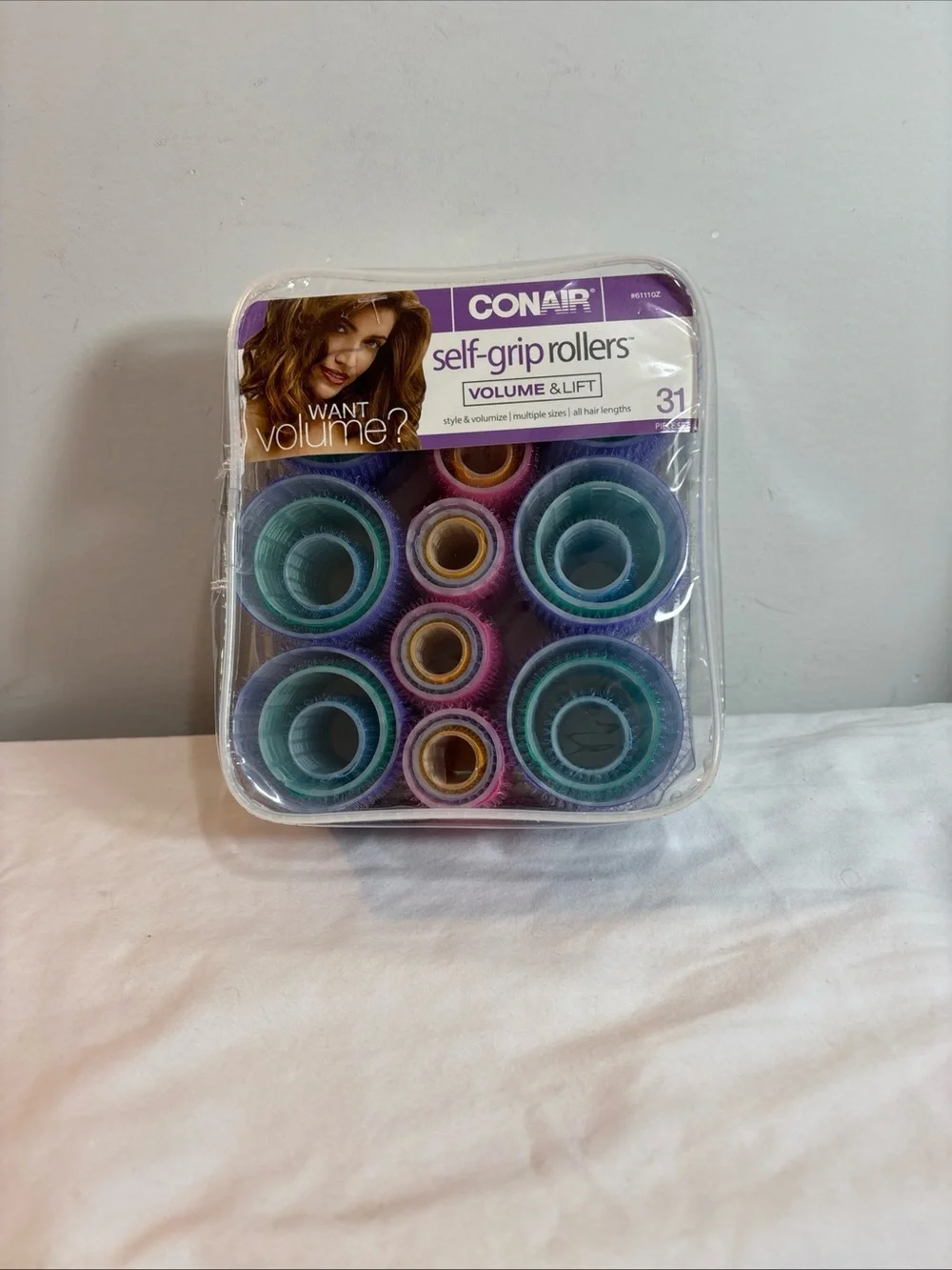 Conair Self-Grip Rollers Set - Blue, Purple, Teal